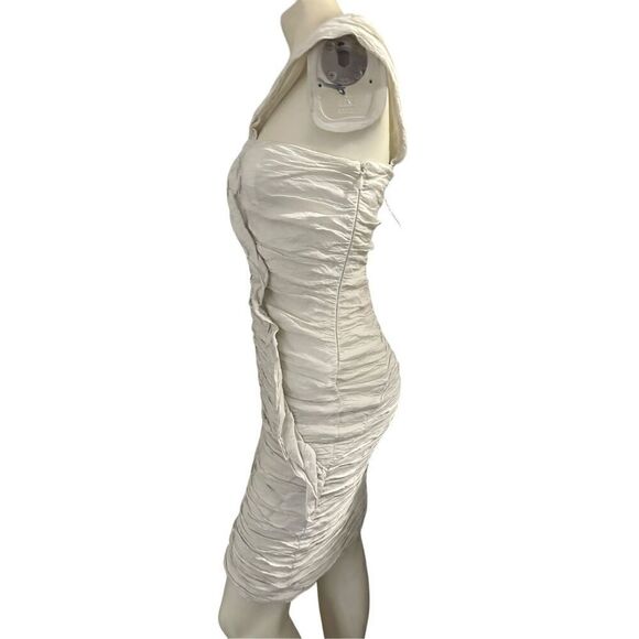 Nicole Miller Women's Ivory White Nicol Bodycon Mini Dress Size 12 NWT - Picture 3 of 8